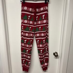 American Eagle Snoopy Peanuts Red Christmas Tree Pajama Pants Womens Size XS